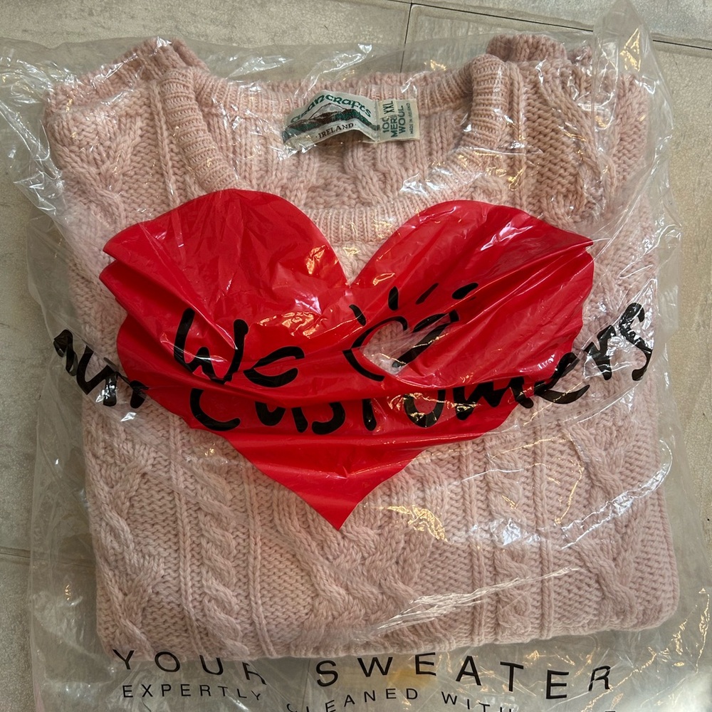 Aran Crafts Wool Pink Sweater